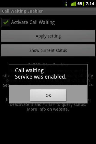 Call Waiting Enabler - عکس برنامه موبایلی اندروید