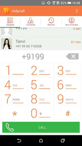 IndyCall - calls to India - Image screenshot of android app