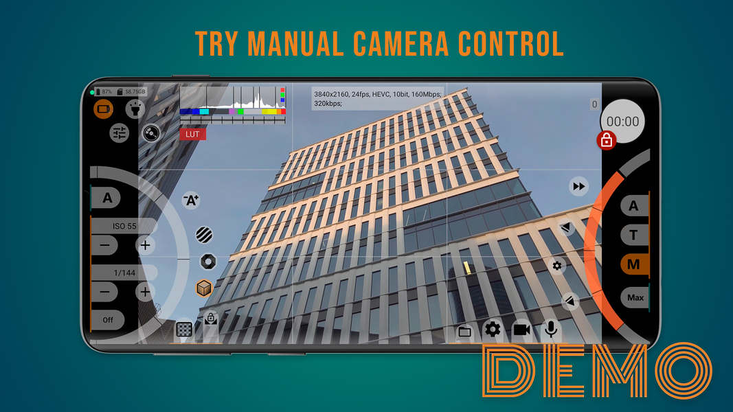 mcpro24fps demo - video camera - Image screenshot of android app