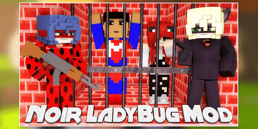 Noir LadyBug Mod pour Mcpe - Image screenshot of android app