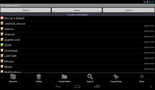 AndExplorer - Image screenshot of android app