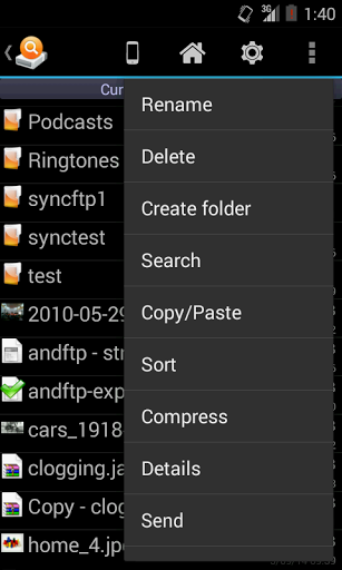 AndExplorer - Image screenshot of android app