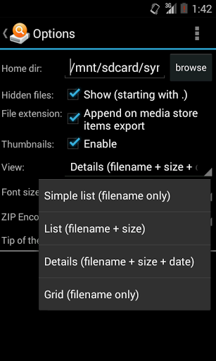 AndExplorer - Image screenshot of android app