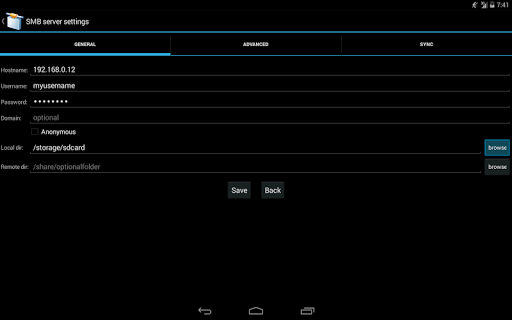 AndSMB File Manager - Image screenshot of android app