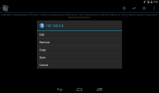 AndSMB File Manager - Image screenshot of android app