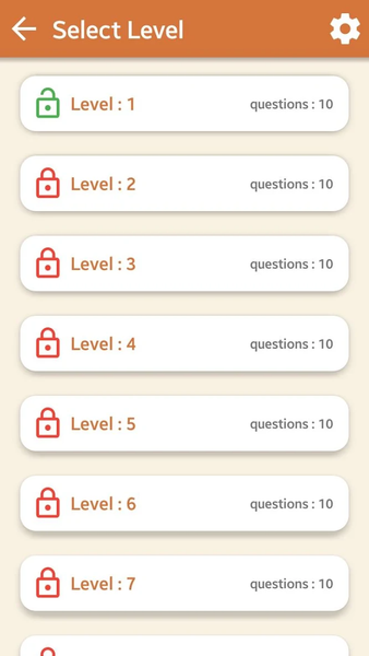 English - synonyms quiz - Image screenshot of android app