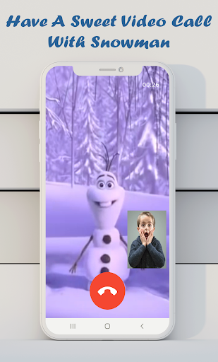 Video call chat snowman prank - Gameplay image of android game