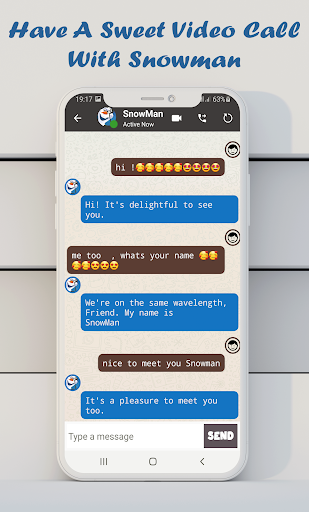 Video call chat snowman prank - عکس بازی موبایلی اندروید