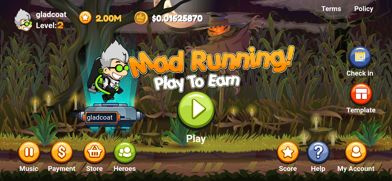 Mad Running - Play To Earn - Gameplay image of android game