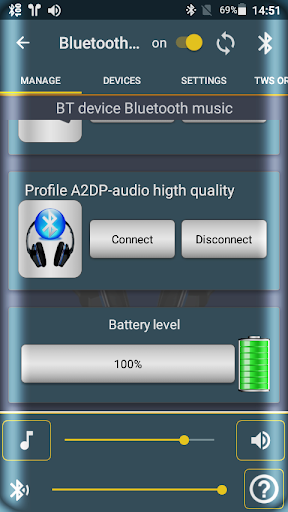 Bluetooth Audio Widget Battery - Image screenshot of android app