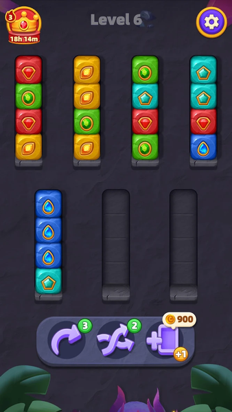 Magic Gems Sort: Color Sort - Gameplay image of android game