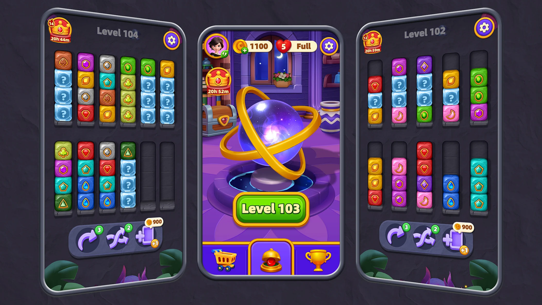 Magic Gems Sort: Color Sort - Gameplay image of android game