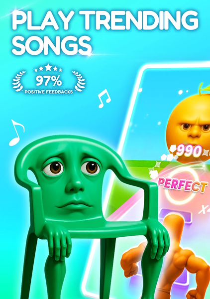 Tiles Jump: Ball Hop Music - Gameplay image of android game