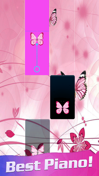 Piano Rose Tile Butterfly 2021 - Gameplay image of android game