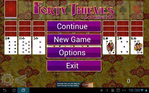 Forty Thieves Solitaire HD - Gameplay image of android game