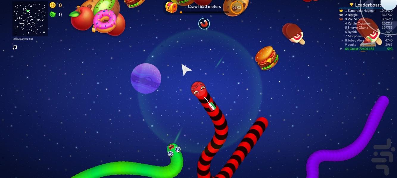مار گرسنه - Snake Lite - Gameplay image of android game