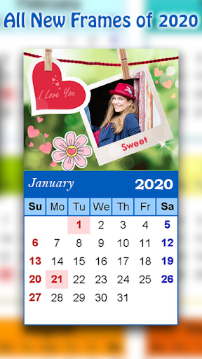 Photo Calendar Maker 2020 : Photo Calendar Frame - Image screenshot of android app