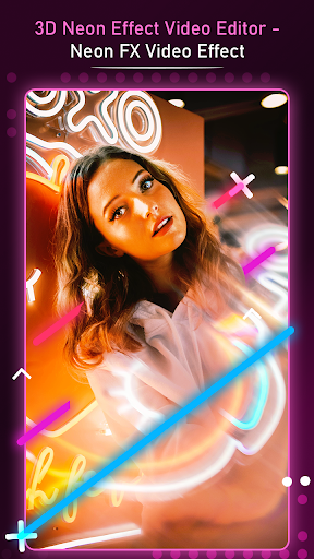 3D Neon Effect Video Editor : - Image screenshot of android app