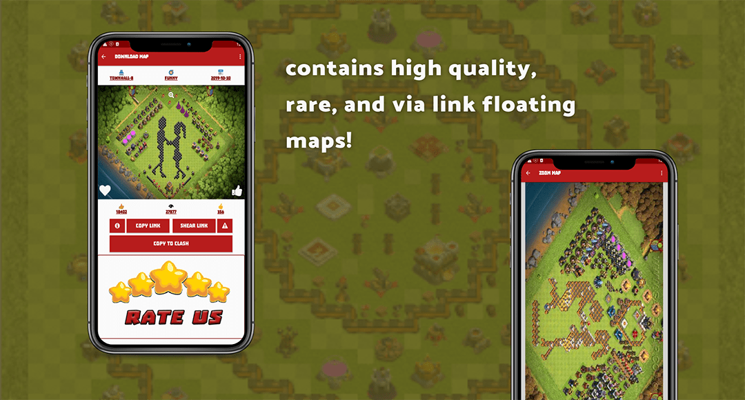 clash maps layout Base link - عکس برنامه موبایلی اندروید