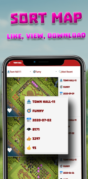 clash maps layout Base link - عکس برنامه موبایلی اندروید