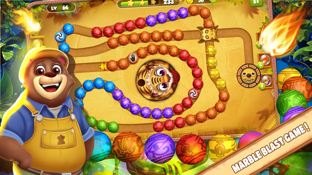 Jungle Marble Zumla Blast - Gameplay image of android game
