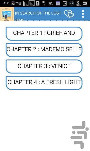 in search of the lost time - Image screenshot of android app