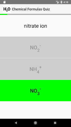 Chemical Formulas Quiz - عکس برنامه موبایلی اندروید