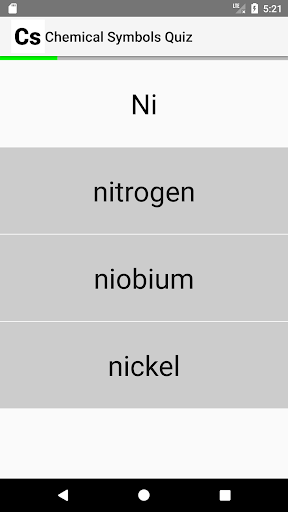 Chemical Symbols Quiz - Image screenshot of android app