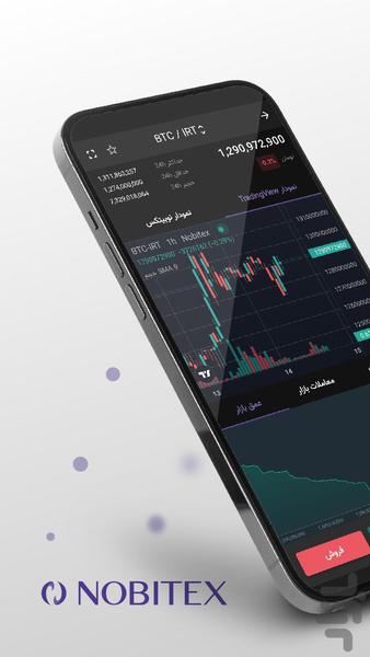 Nobitex Cryptocurrency Trading App - Image screenshot of android app