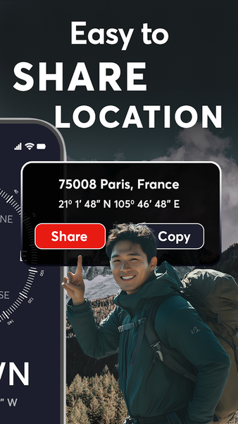 Compass App, Digital Compass - عکس برنامه موبایلی اندروید