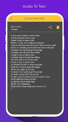 Audio To Text - عکس برنامه موبایلی اندروید