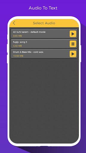 Audio To Text - عکس برنامه موبایلی اندروید