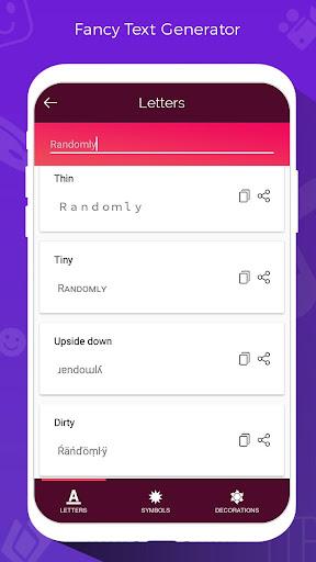 Fancy Text Styles Generator - عکس برنامه موبایلی اندروید