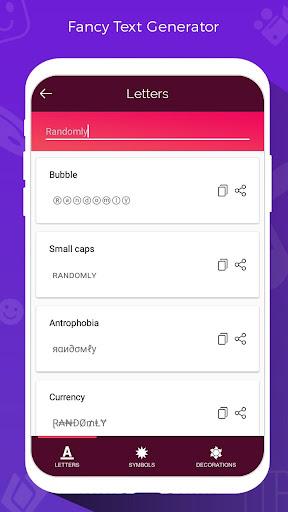 Fancy Text Styles Generator - عکس برنامه موبایلی اندروید