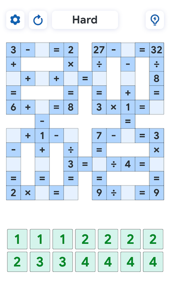 Crossmath Games - Math Puzzle - Gameplay image of android game