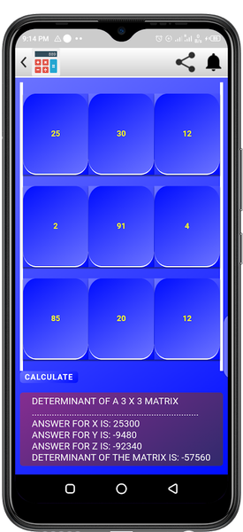 Matrix Calculator - Image screenshot of android app