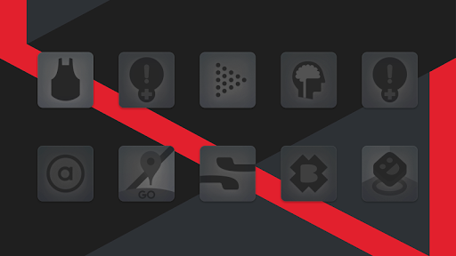 Matte Black Icon Pack - Image screenshot of android app