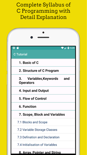 Learn C Programming  App - عکس برنامه موبایلی اندروید