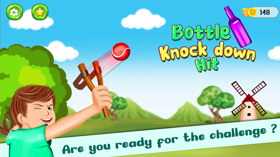 Bottle Knock Down Hit - Gameplay image of android game