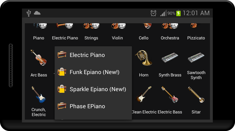 Strings and Piano Keyboard - Image screenshot of android app
