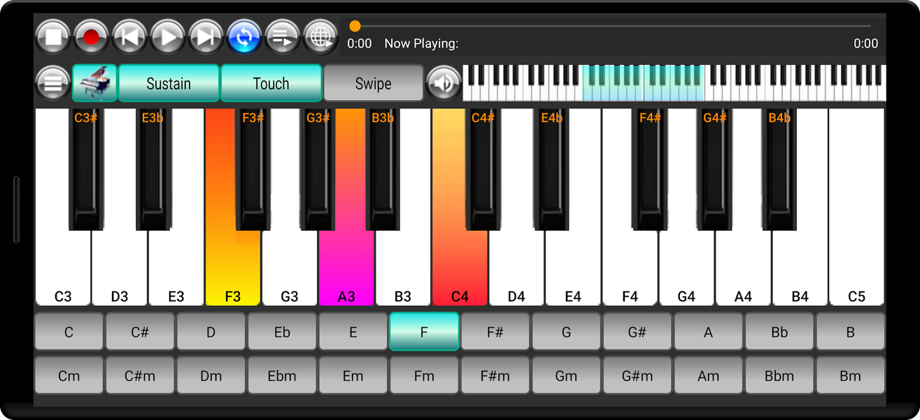 Strings and Piano Keyboard - Image screenshot of android app
