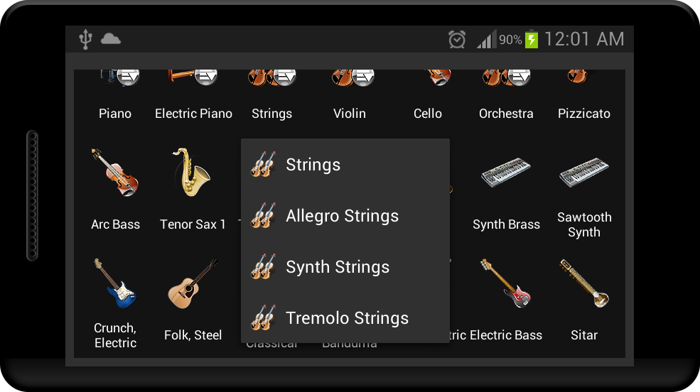 Strings and Piano Keyboard - Image screenshot of android app