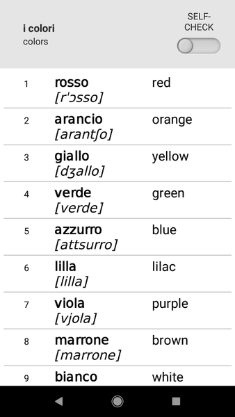 Learn Italian words with ST - عکس برنامه موبایلی اندروید