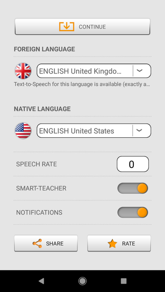 Learn foreign words with ST - Image screenshot of android app