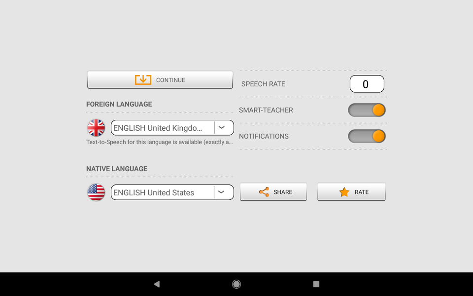 Learn foreign words with ST - Image screenshot of android app