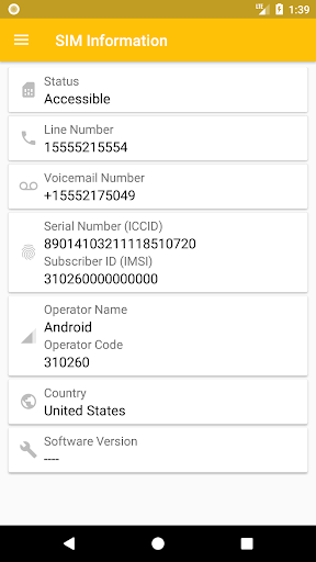 SIM Card Info - عکس برنامه موبایلی اندروید