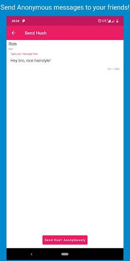 HushUP - Your anonymous friend - عکس برنامه موبایلی اندروید