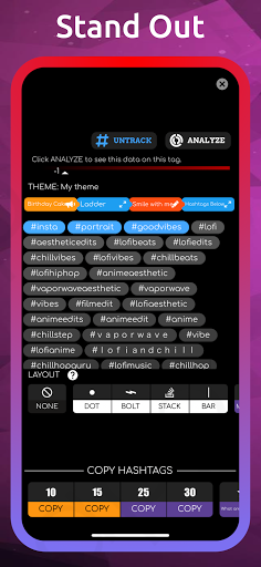 Statstory Live Hashtags & Tags - Image screenshot of android app