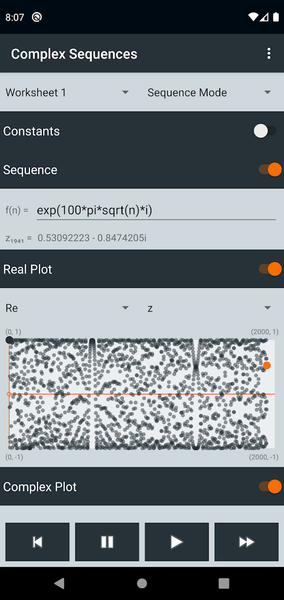 Complex Sequence Calculator - Image screenshot of android app