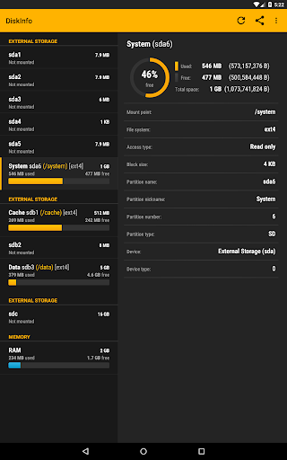 DiskInfo - عکس برنامه موبایلی اندروید